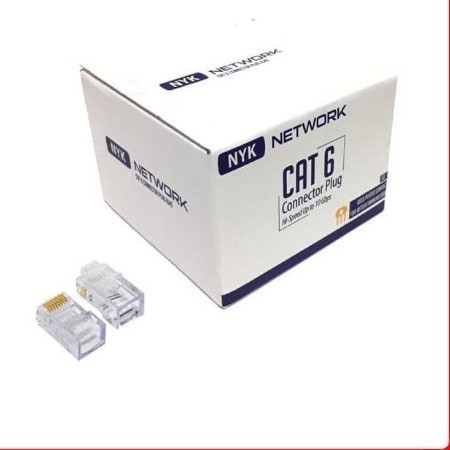 CONNECTOR RJ45 CAT 6 NYK CAT6 ISI 50PCS NYK ORIGINAL RJ45