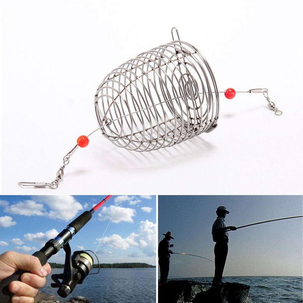 Lanfy Lure Cages Stainless Steel Tackle Aksesori Perangkap Umpan Ikan Keranjang