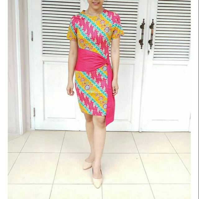 D074 Dress / Dress wanita / Dress cewe / Dress dewasa / Dress batik / Batik casual