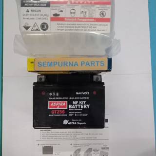  aki  battery aspira  gtz5s mfk semi kering karisma mio 