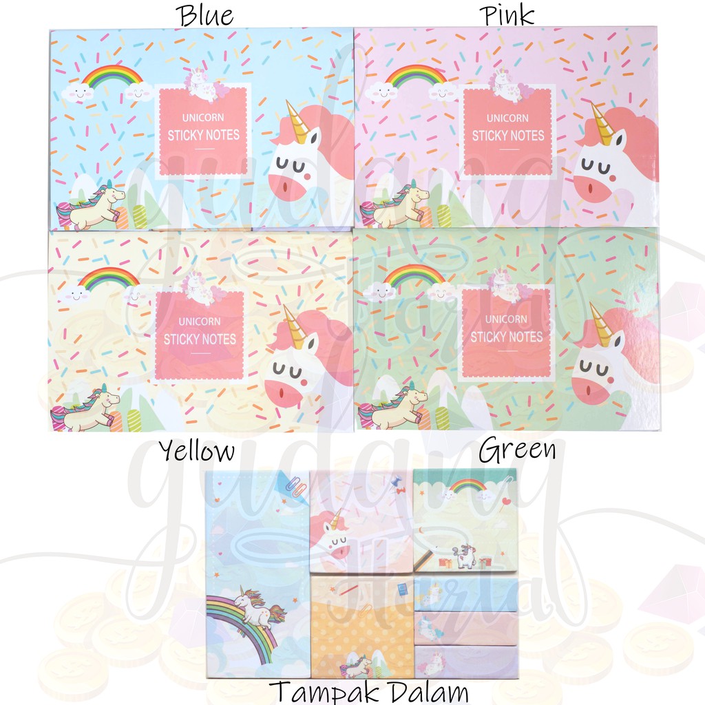 Sticky Notes Unicorn Lucu Set Memo Unik Note GH 301012