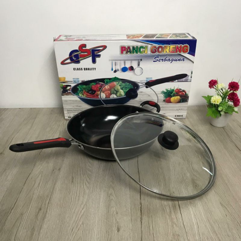 Ori Panci Goreng Enamel Serbaguna - Panci Wok Pan anti lengket dan anti gores