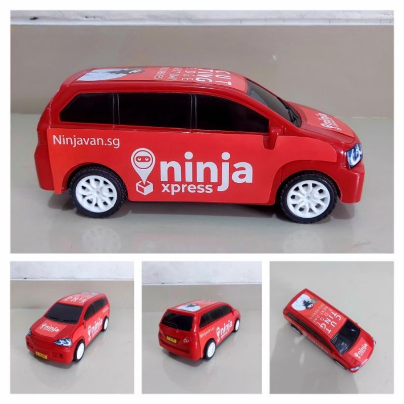 Mainan Mobil Kurir Ninja Express Edukatif - Miniatur Mobilan Ekspedisi Anak Laki Cowok