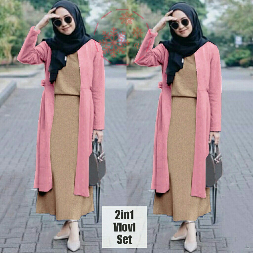 Dress Vivon - Pakaian Wanit - Dress Muslim Wanita Terbaru