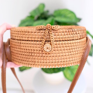 Jual TAS ROTAN BULAT TAS ROTAN BALI TAS ROTAN SELEMPANG BALI BAG TAS