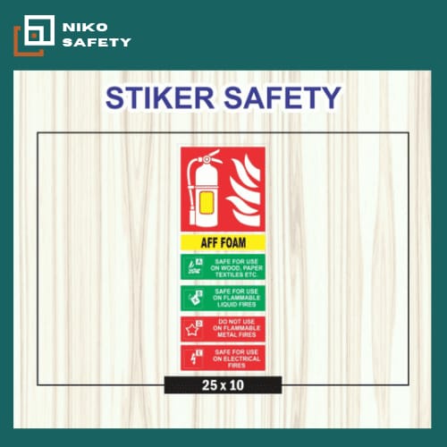 

Sticker Label K3 / Sticker AFF FOAM / Stiker Alat Pemadam Api P3K / Sticker Custom Niko Safety