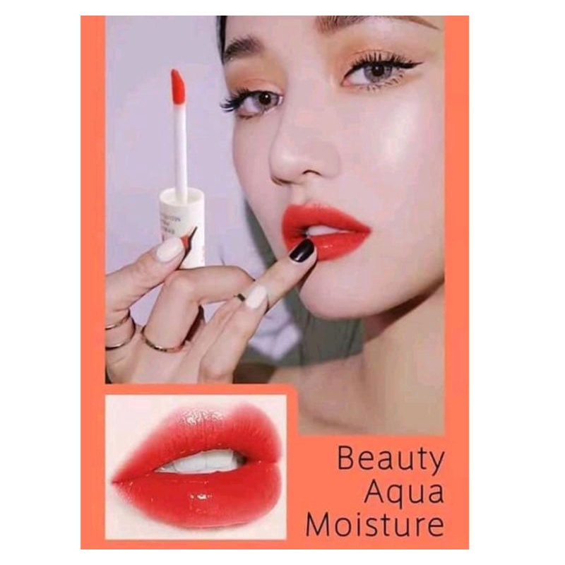 LIP TINT  SASIMI MAKE UP THAILAND ORANGE BLOOD LIPTINT BEAUTY AQUA SUPER MOISTURIZING NO.S848