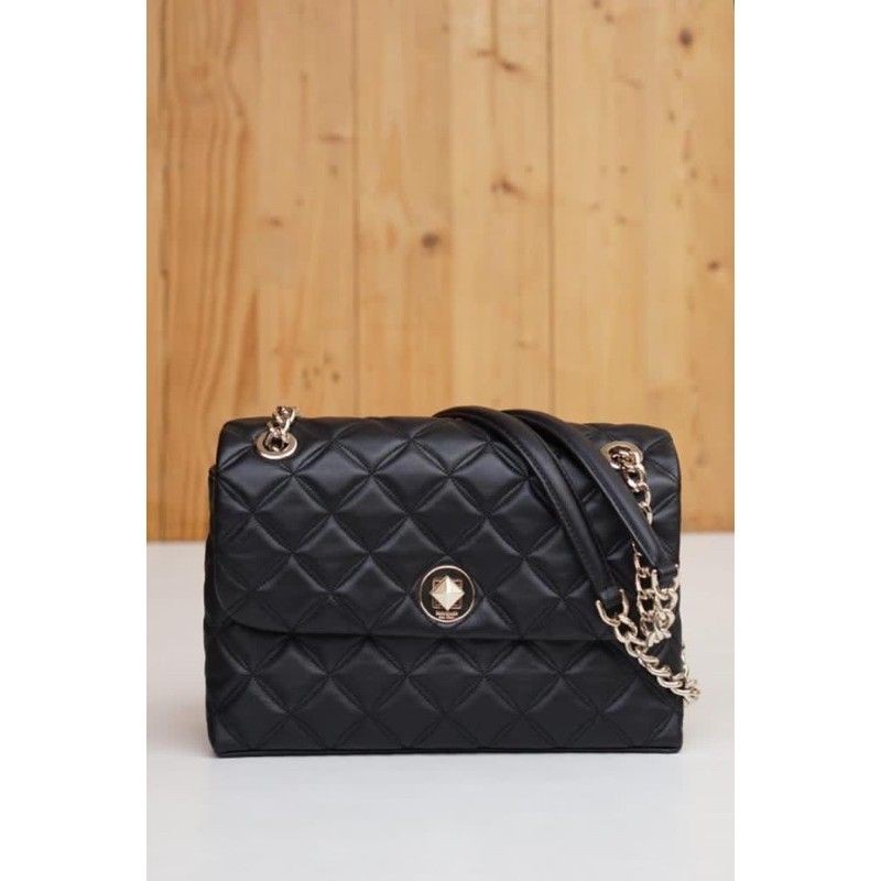 KATE SPADE NATALIA FLAP SHOULDER BAG BLACK