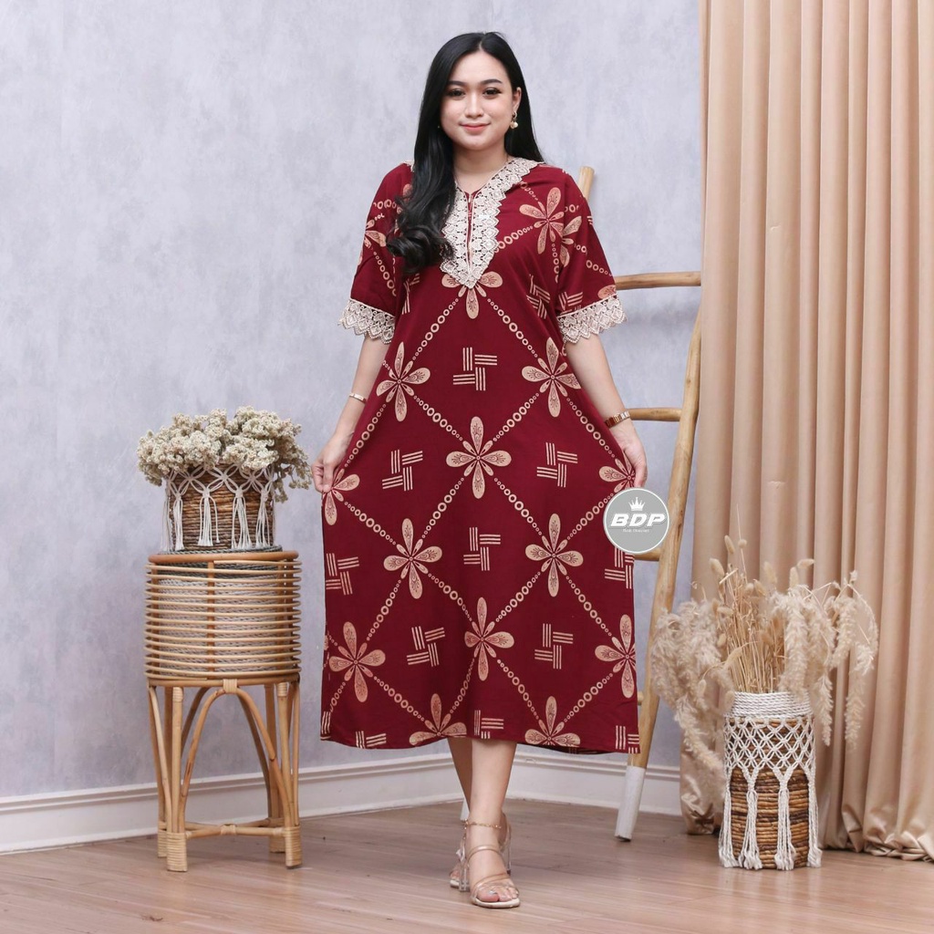 Temukan DASTER ARAB ZEEMA | RAYON SUPER GRADE A | RESLETING DEPAN BUSUI | RENDA MILO-Intana marron