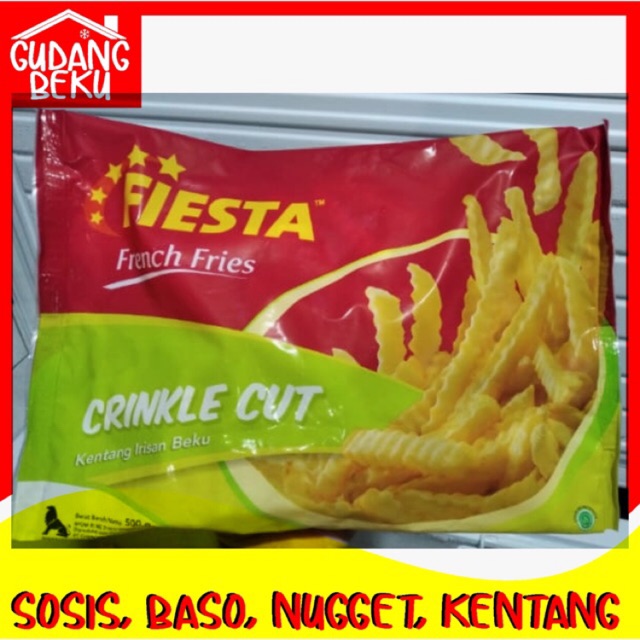 

Fiesta French Fries Crinkle Cut 500 gr kentang goreng Frozen food Bandung