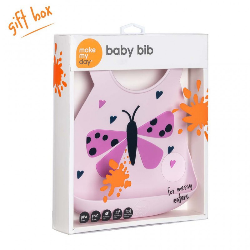 Make My Day Baby Bib - Butterfly