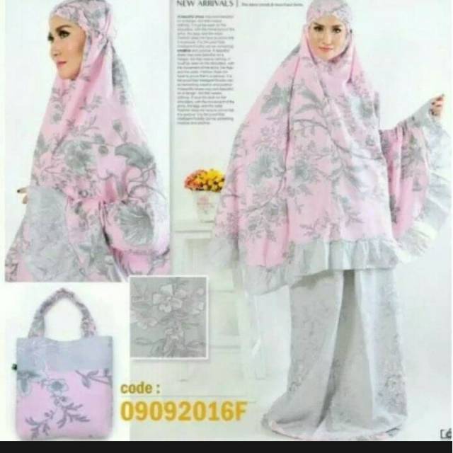 MUKENA SHABY FLOWER PINKMUDA