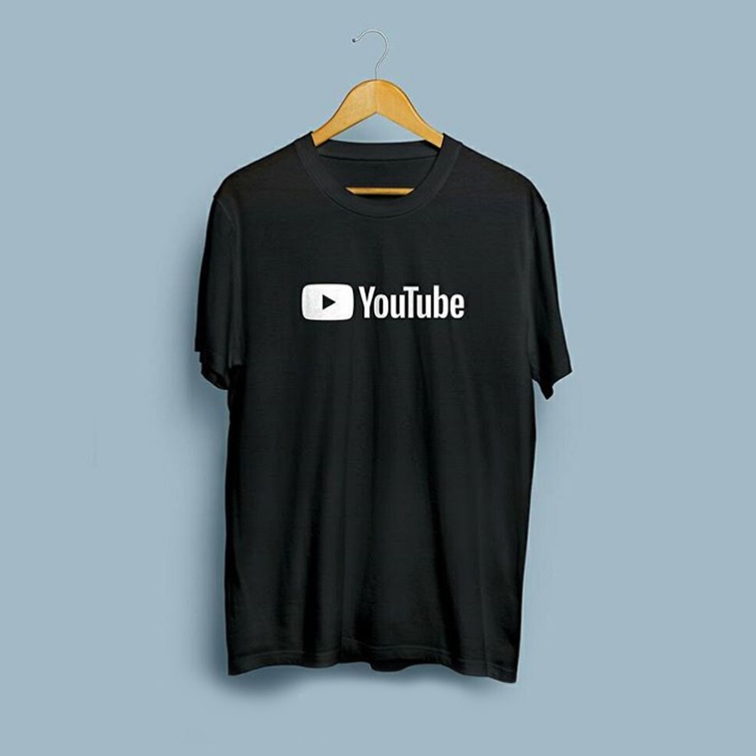Brother Store Kaos Logo Youtube 04  White  - Black Premium