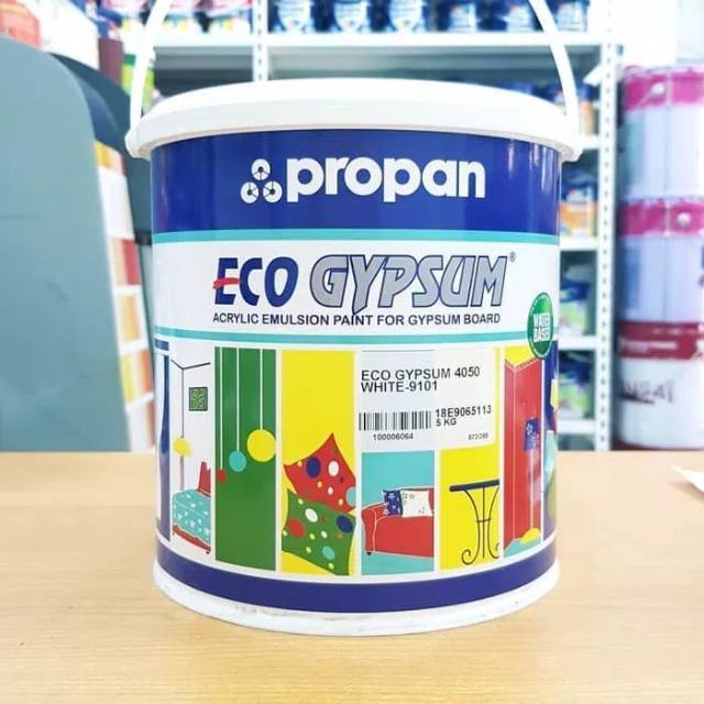 Cat Plafon Ceiling Triplek Asbes Beton Propan Gypsum Eco Gypsum Ukuran 5kg