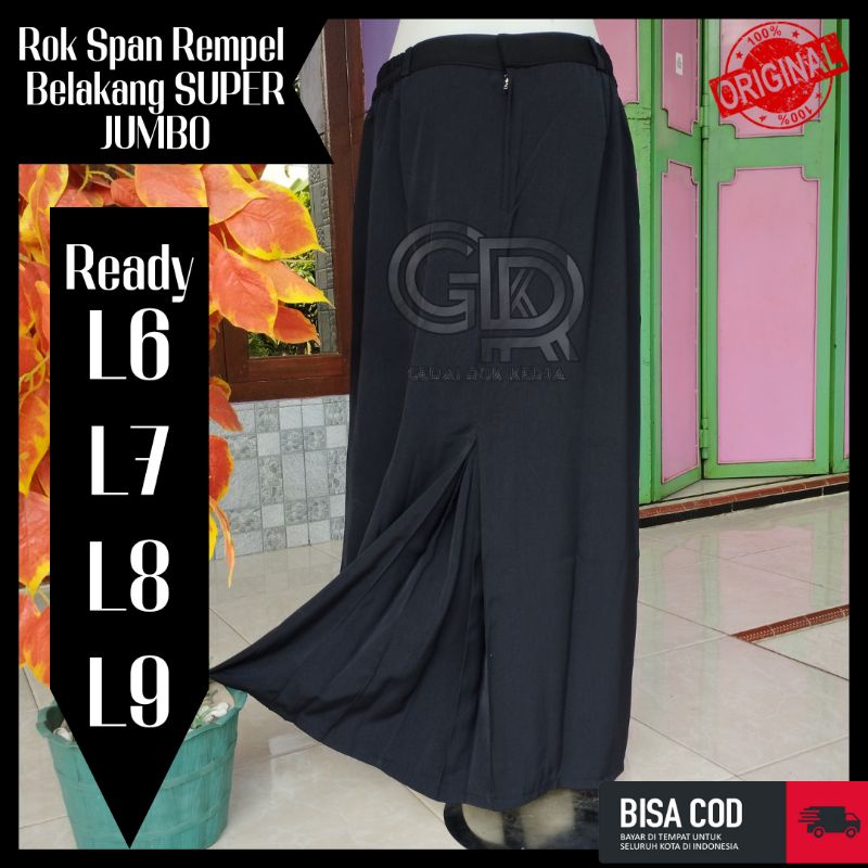 Rok Span Rempel Pakaian Kerja Rok Rempel Besar Sekolah Pakaian Hitam Rempel Belakang Rok Belah Belak