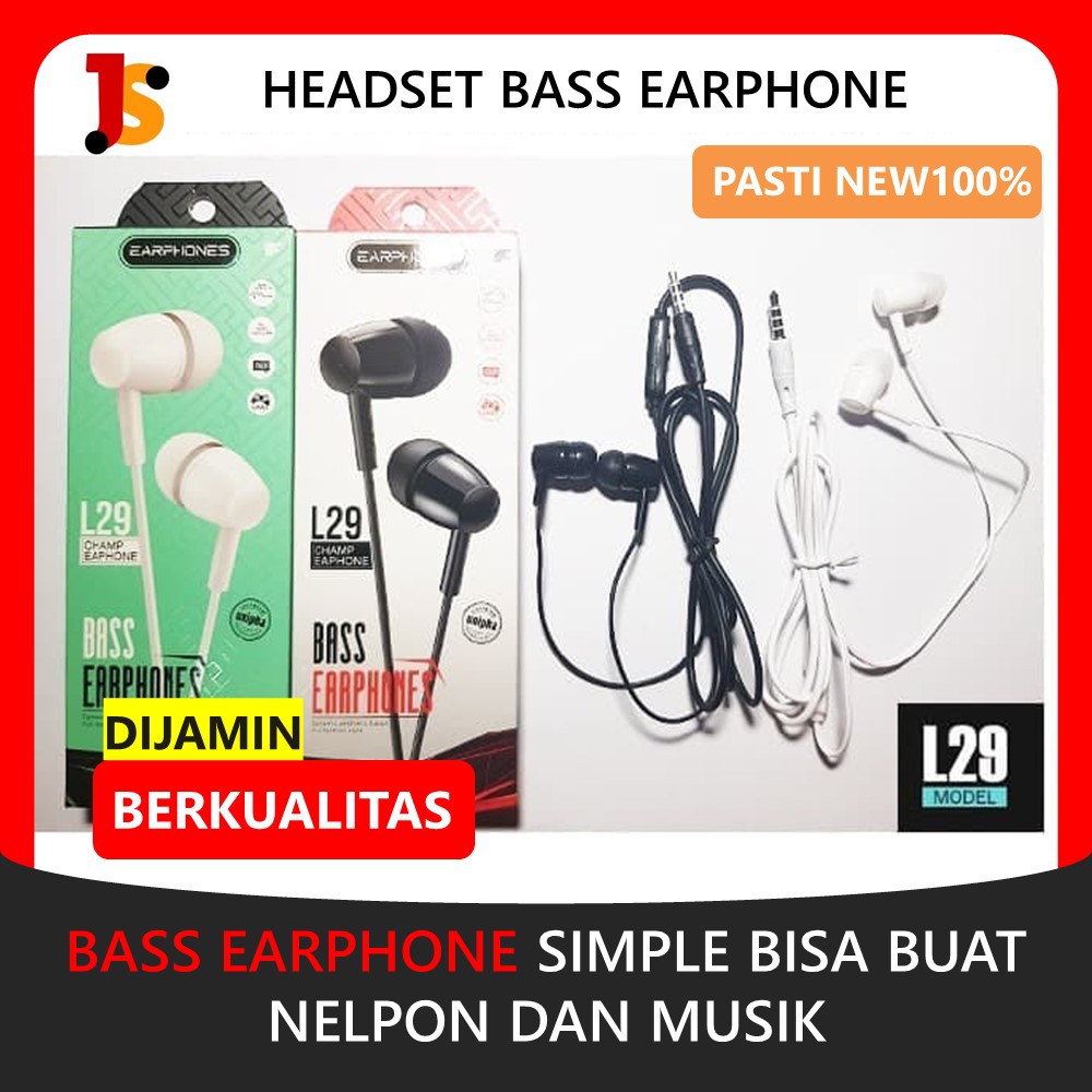 HEADEST MURAH BERKUALITAS HEDSET HP MIC EARPHONE BASS EARPONE MICROPHONE HETSET GAMING LUCU JS118