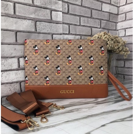 SALE  TAS Clutch Gucci Mickey Mouse GU345 TAS WANITA TAS FASHION SUPER QUALITY IMPORT BATAM