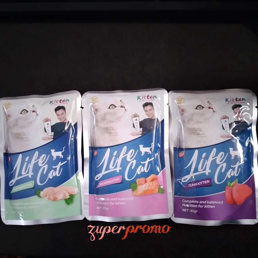 Life Cat Pouch Kitten 85gr / Life Cat Sachet / Makanan Basah Anak Kucing