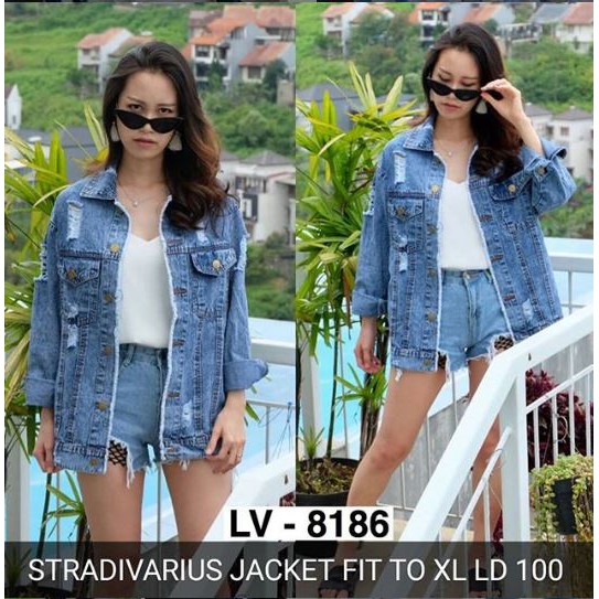 JACKET JEANS WANITA STRADIVARIUS