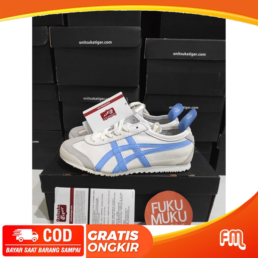 Sepatu Onitsuka Mexico 66 Sky Blue UNC Leather BNIB