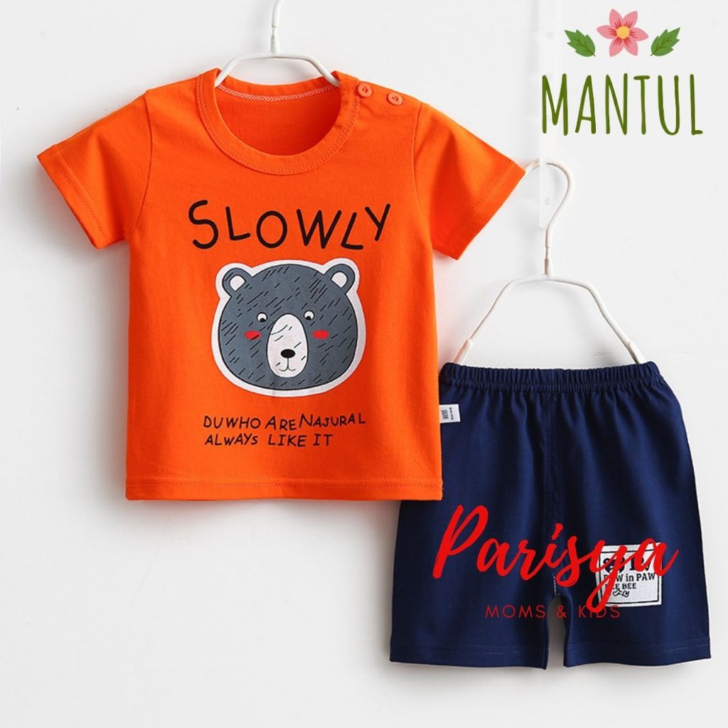 0-18 Bulan Setelan Harian Bayi Mantul / Pakaian Bayi / Jumper Import Anak (Parisya SHI-07LY)-SHI-07R
