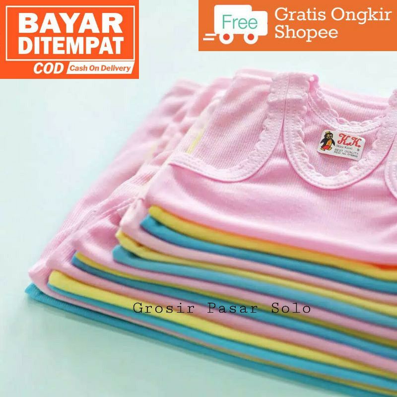 Kaos Singlet Bayi | Kaos Dalam Bayi | Kaos Kutung Bayi Polos Putih