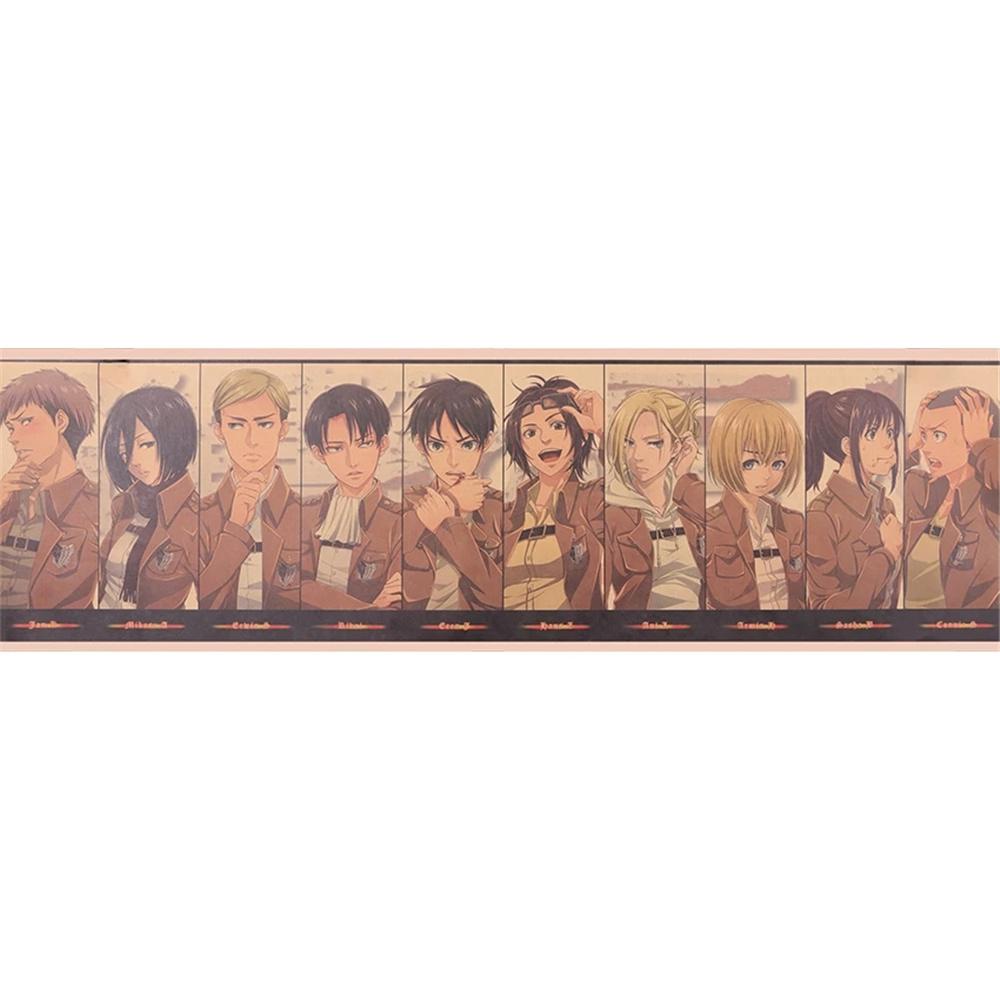 [Elegan] Wallpaper Dinding Attack on Titan Spesial Klasik Koleksi Karakter Kartun Dinding Asrama Karakter Anime Poster Flip Chart