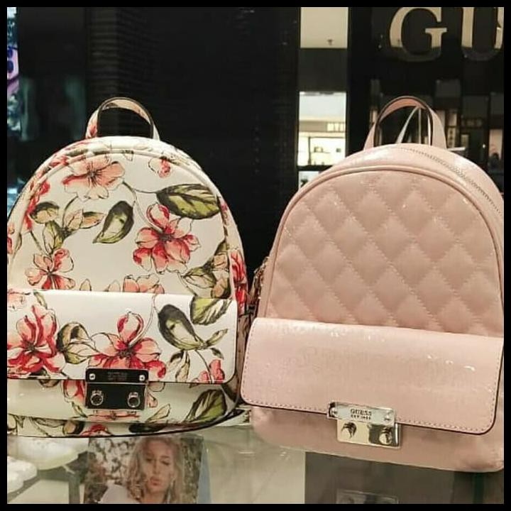 NEW STOCK TAS RANSEL WANITA GUESS ORI MURAH SALE GUESS GLOSSY BACKPACK ORIGINAL PRODUK LARIS