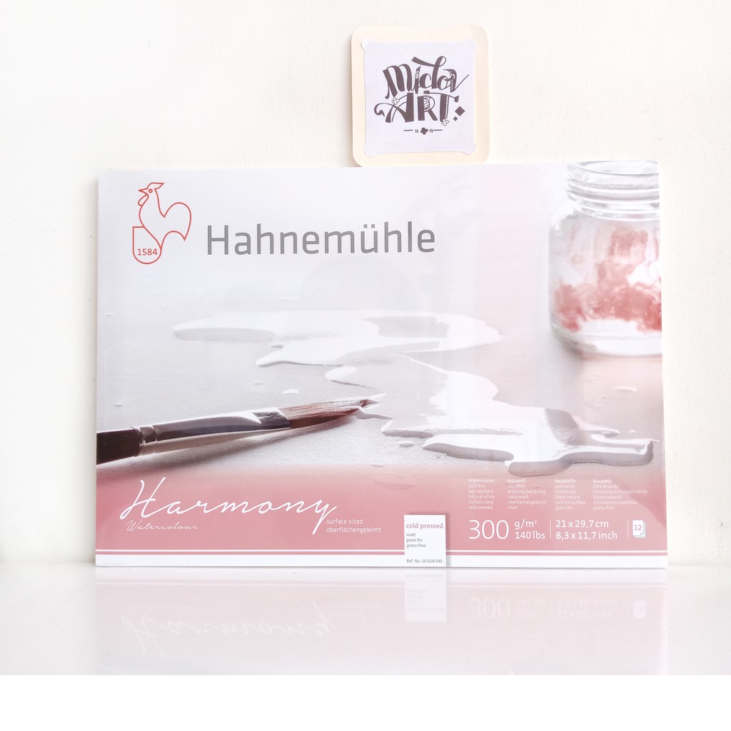 

Hahnemuhle Harmony A4 Cold Press 300 gsm Watercolour Pad isi 12 Lembar