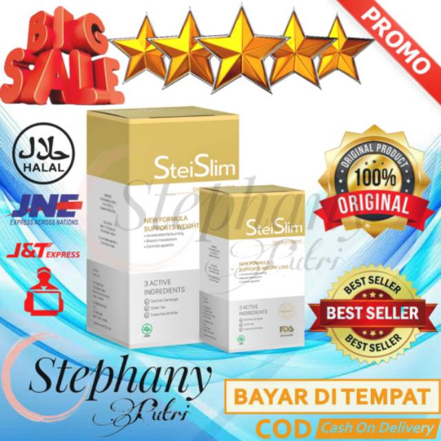 Stei Slim Original SteiSlim Asli Suplemen Herbal Diet Obat Pelangsing Badan