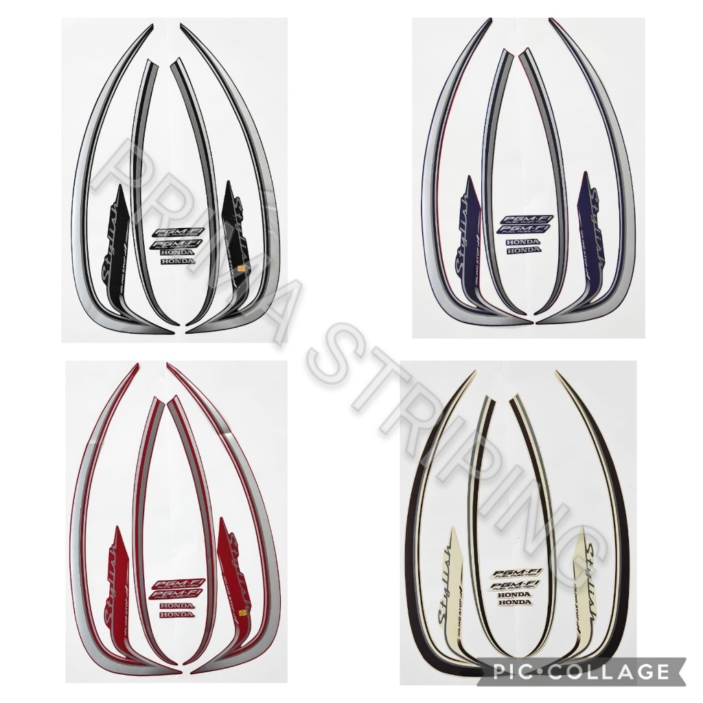 STRIPING STIKER MOTOR SCOOPY STYLISH 2015 2016 TERMURAH