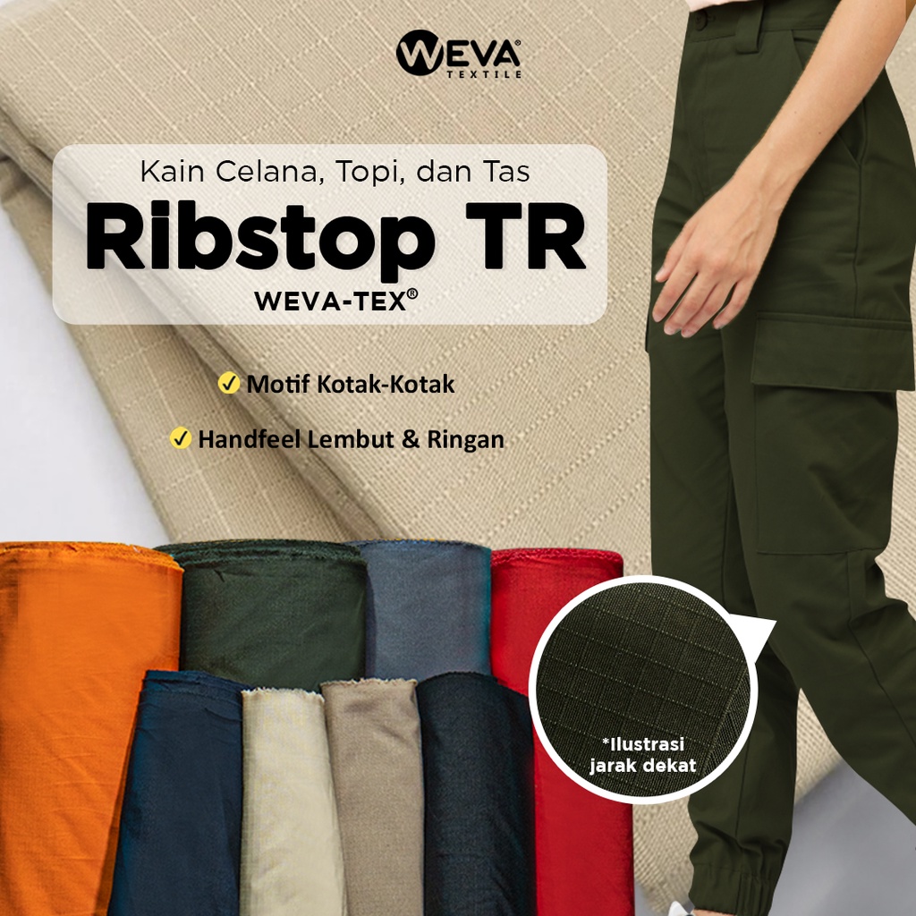 Bahan Kain Ribstop TR Kain Jaket Murah