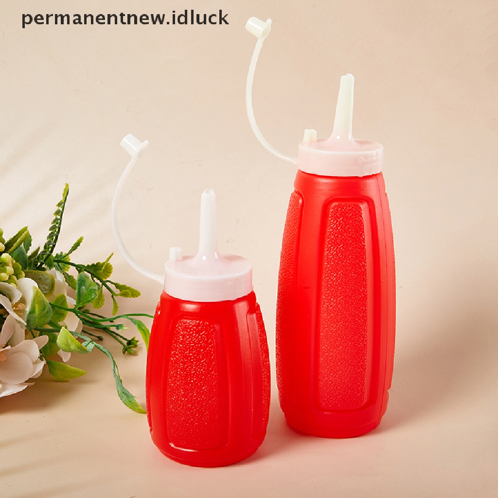 2 Pcs Botol Dispenser Kecap Bahan Plastik Ukuran 150 / 300ml Dengan Tutup