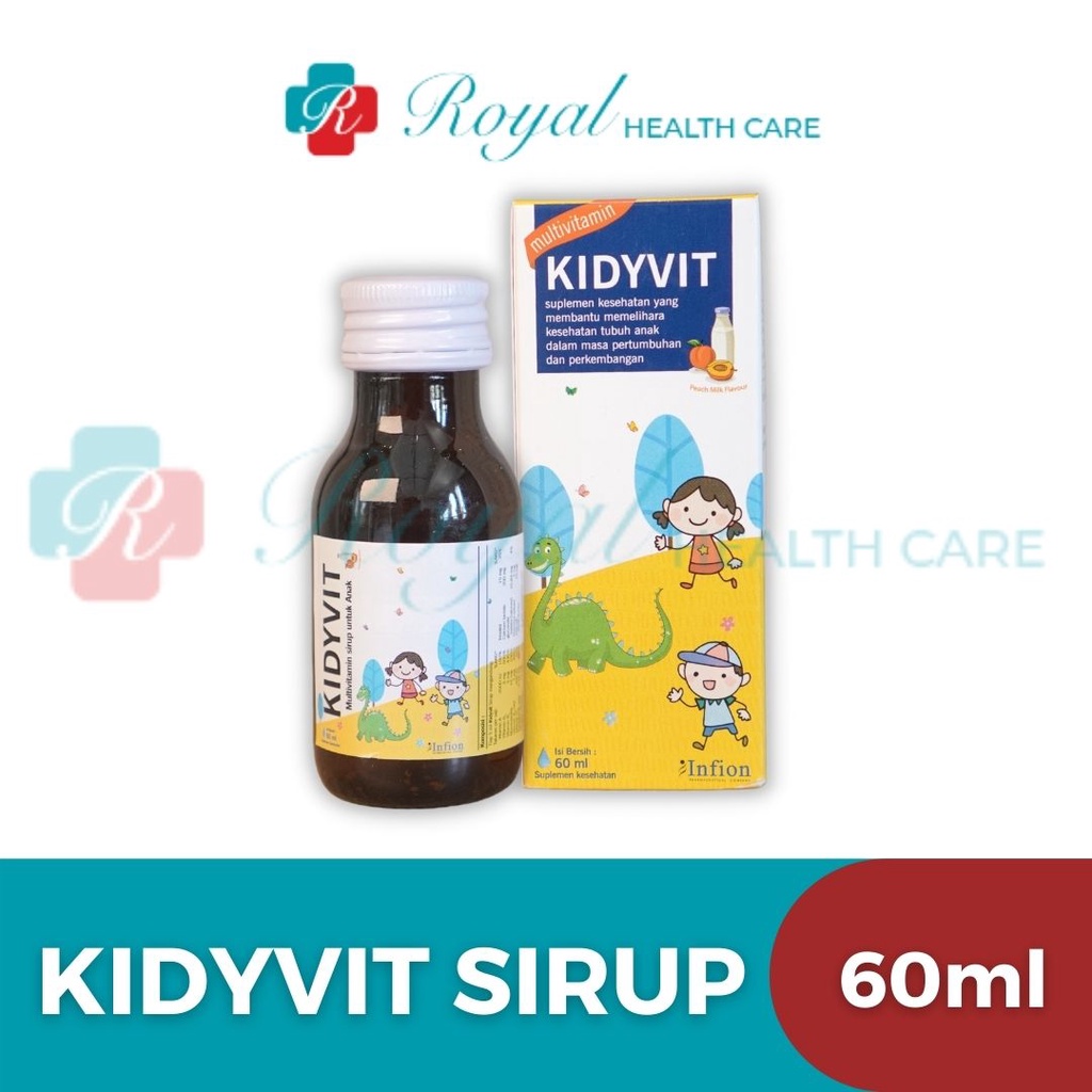 KIDYVIT SYRUP 60 ML Membantu Memlihara Kesehatan Tubuh Anak Dalam Masa Pertumbuhan dan Perkembangan