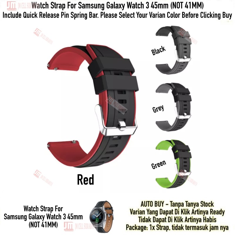 SSR Tali Jam 22mm Watch Strap Samsung Galaxy Watch 3 45mm - Rubber SIlikon Sporty