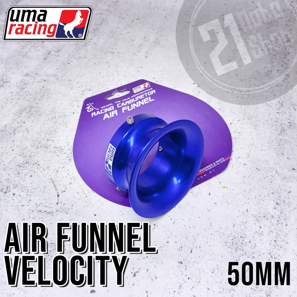 Velocity Stack UMA Racing Air Funnel Karbu PE PWK 28 Corong BLUE