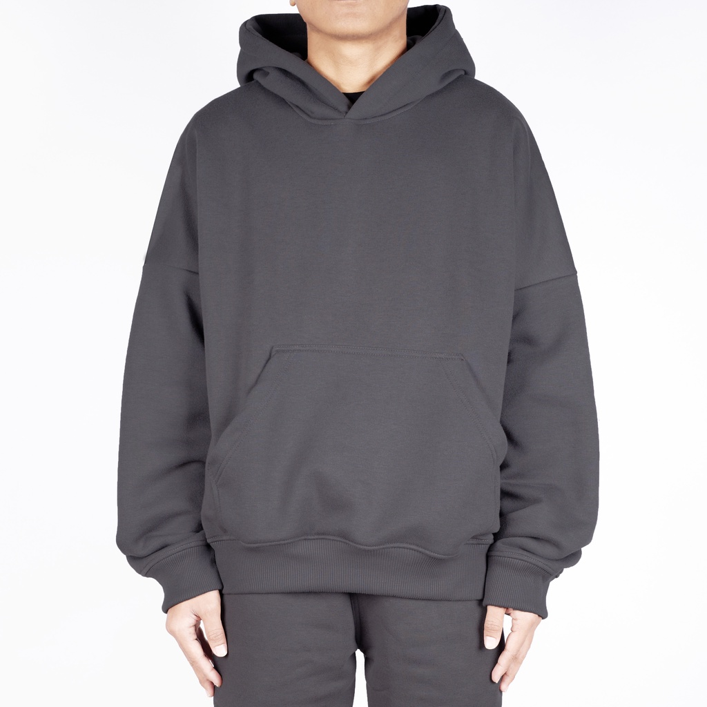 Oversized Boxy Hoodie DARK GREY