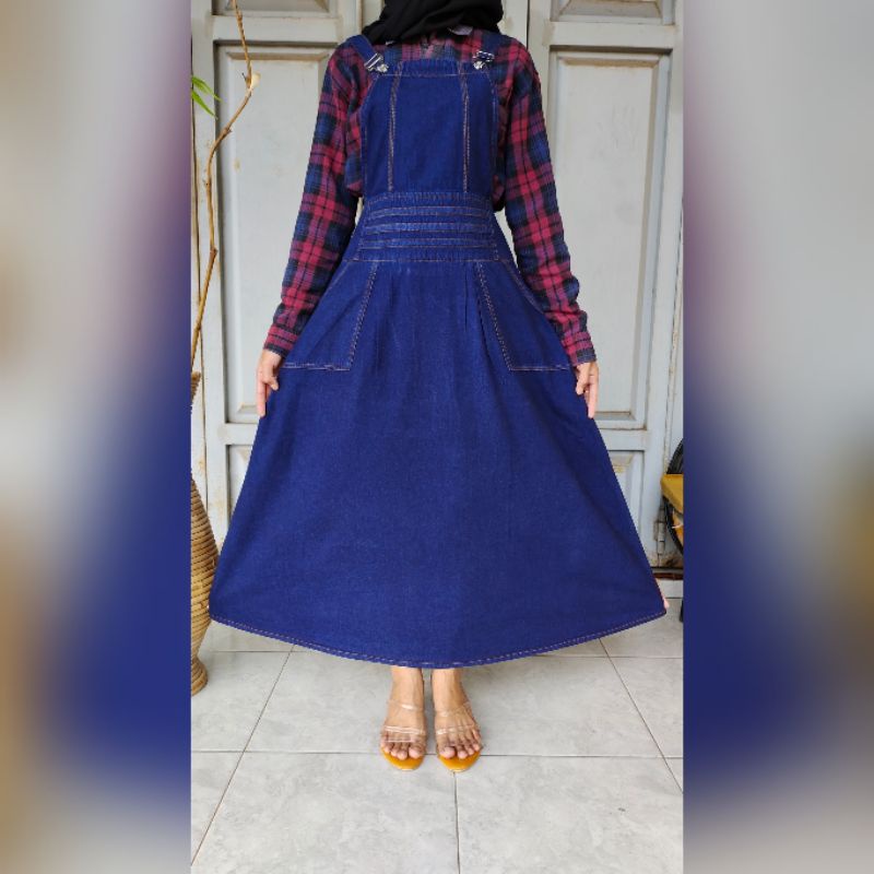 Toball - Overoll Jeans Dewasa, Rok Temi Jeans Wanita
