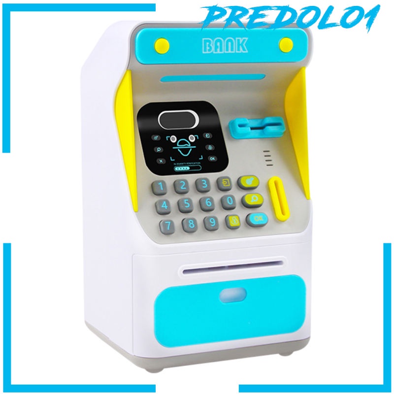 [PREDOLO1] 2x Mini ATM Piggy Bank 4 Digit Password Password Coin Cash Bank Machine Toy