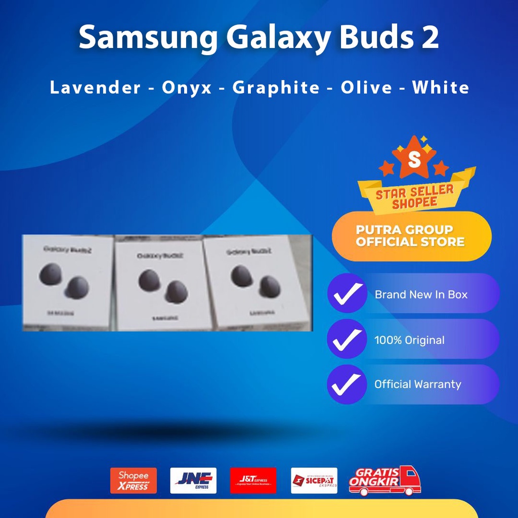 (RESMI) Samsung Galaxy Buds 2 / Buds2 Olive Lavender Graphite White Onyx SEIN