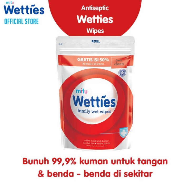 MITU WETTIES ANTISEPTIC REFILL 90S