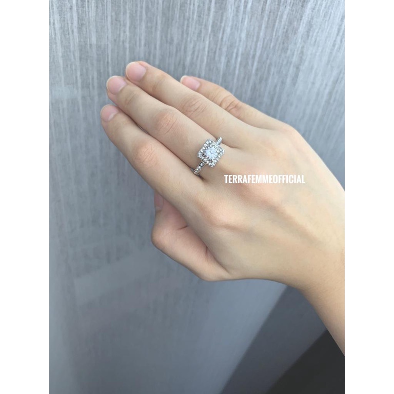 Lauren - Cincin Diamond Cincin Tunangan Propose Lamaran Cincin Nikah Lapis Emas 18k