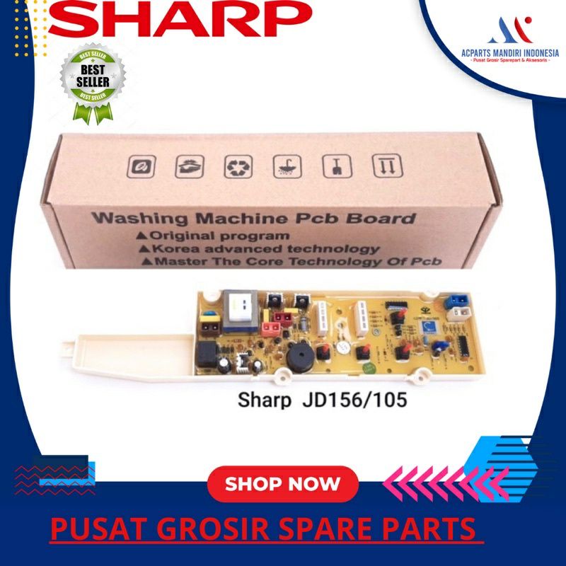 SHARP ES-F865S-P modul pcb mesin cuci Top Loading ( XQB-156S )