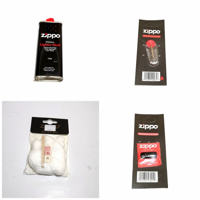 paket Komplit minyak zippo + sumbu zippo + Kapas + Batu Zippo