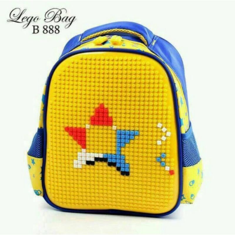 TAS SEKOLAH TK MODEL LEGO / TAS RANSEL SD LEGO FREE PIXEL LEGO