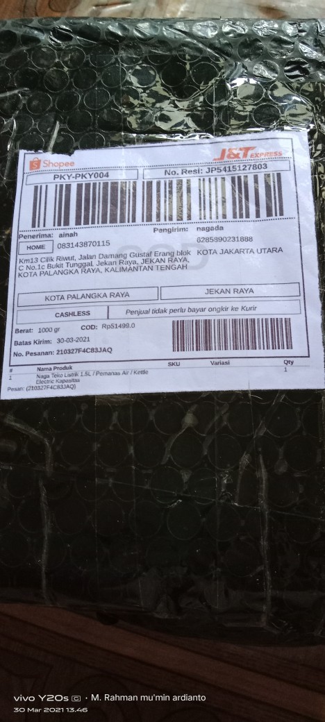 Naga Teko Listrik 1.5l / Pemanas Air / Kettle Electric Kapasitas