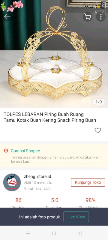 Toples Lebaran Sultan,model Eropa Piring Buah 3kotak [[zhengstore.id]]19775