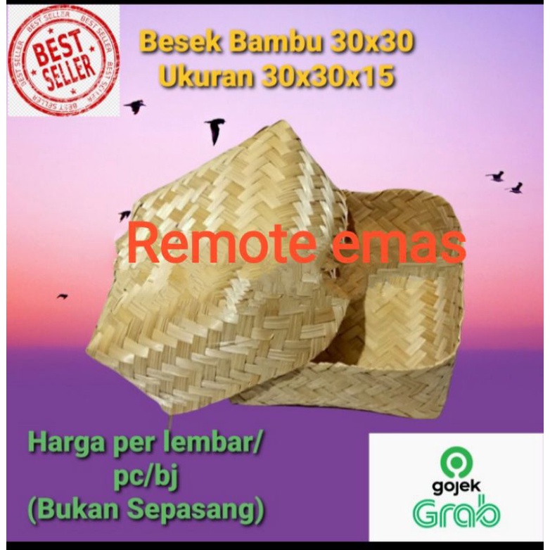 BESEK BAMBU 30×30 SIRIP WALLET WALET 30×30CM