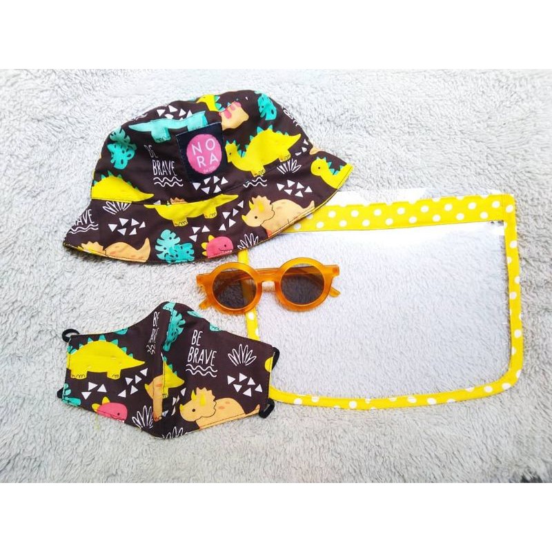 NORA REVERSIBLE BUCKET HAT FACE SHIELD ANAK & BAYI-2