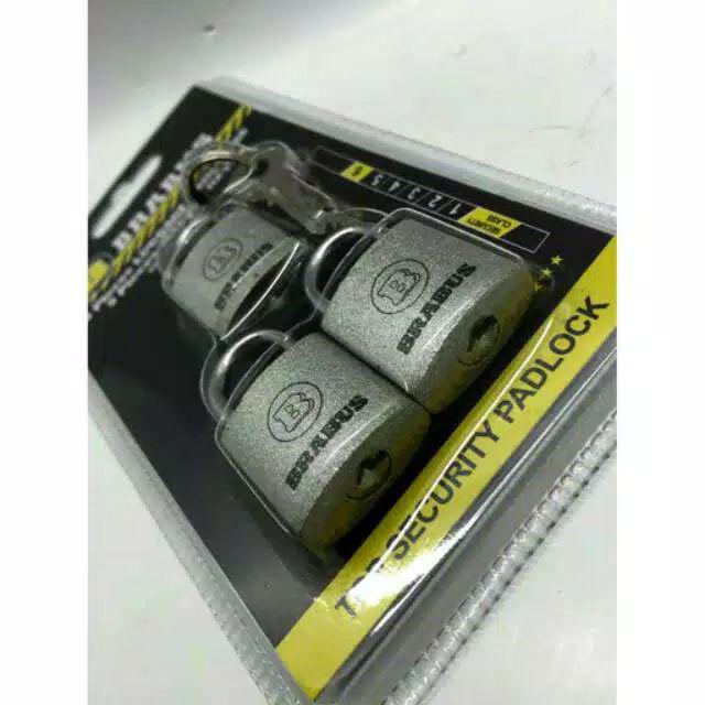 Gembok Brabus Master, Hanya Dengan 1 Kunci Saja Untuk 3 Gembok (5kunci)